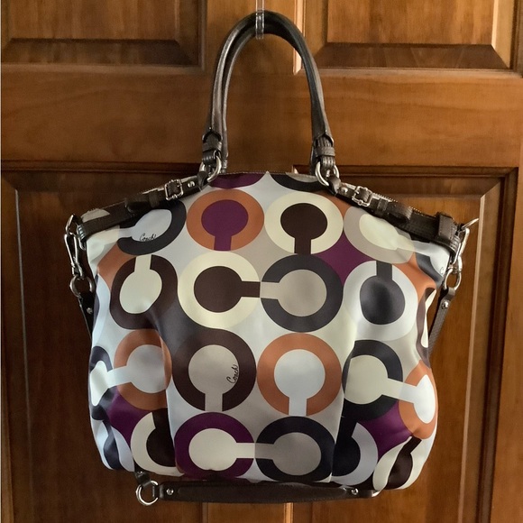 Coach Op Art Lindsey Lg bag & Scarf NWT #18599 Both Never Used! Perfect! - Picture 3 of 15